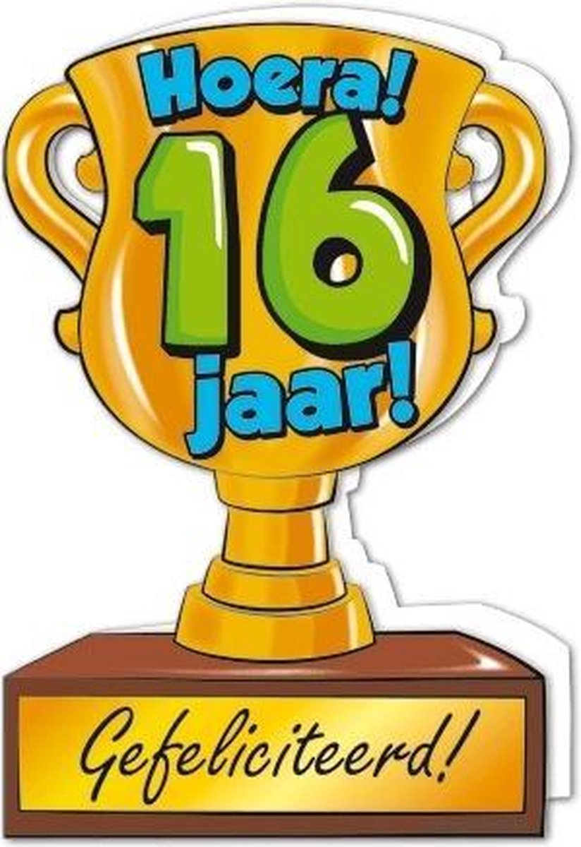 Trofee kaart - 16 jaar