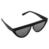 Visionmania Zonnebrillen Dames Flat - UV 400 - Zwarte lenzen - Zwart frame