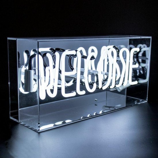 Foto: Locomocean tafellamp neonlamp sign box welcome led