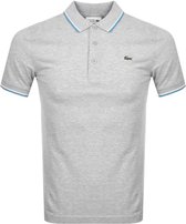 Lacoste Poloshirt - Mannen - grijs/blauw/wit