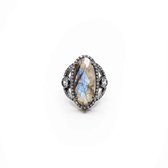 Labradoriet Edelsteen Ring 925 Zilver – A+ Kwaliteit
