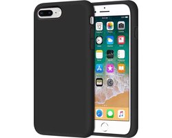 Hoesje - Geschikt voor Apple iPhone 8 Plus - Sterk & Shockproof - Siliconen Case - Hoes Cover - Telefoonhoes - Zwart