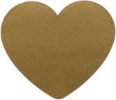 stickers Hart Goud cadeauzegels sluitzegels 12 stuks 5 cm