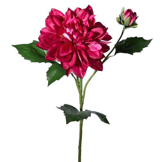 Viv! Home Luxuries Dahlia - zijden bloem - fuchsia roze - 50cm
