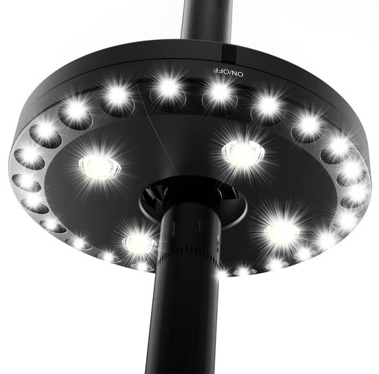 Gemaakt van Statistisch Gluren Home LED Parasol verlichting - Parasol lamp - 3 standen - Warm Licht -  Kampeerlamp -... | bol.com