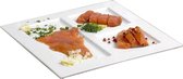 Cosy en Trendy Faro Vierkantige Dinerborden 29,5cm - Porselein - (Set van 6) En Yourkitchen E-kookboek - Heerlijke Smulrecepten