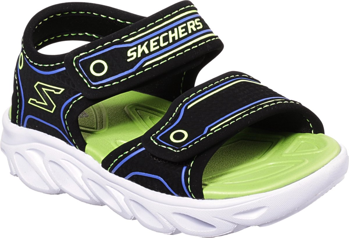 Skechers Hypno-Splash Jongens Sandalen - Black/Blue/Lime - Maat 25 | bol.com