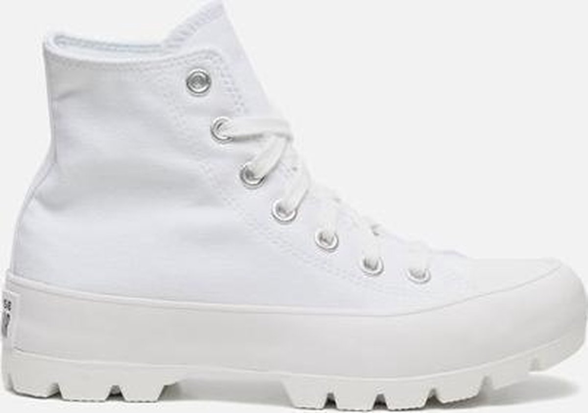 converse white lugged high tops