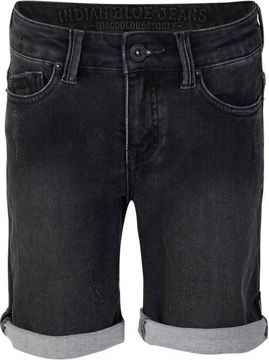 Indian Blue Jeans Jongens korte broeken Indian Blue Jeans BLACK DANN JOG  SHORT denim 170 | bol.com