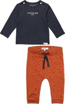 Noppies SET (2delig) Biologische kleding Ginger Broek met stip en Hester Charcoal - Maat 62