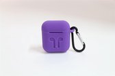 Airpods hoesje siliconen case cover beschermhoes-Paars