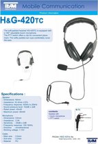 Team electronic H&G 420-E professionele headset voor portofoons met Kenwood aansluiting