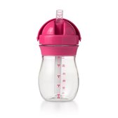 OXO Tot Transitions Rietjesbeker - Drinkbeker met rietje - Drinkbeker baby - Drinkbeker kinderen - Antilekbeker -250 ml - Pink