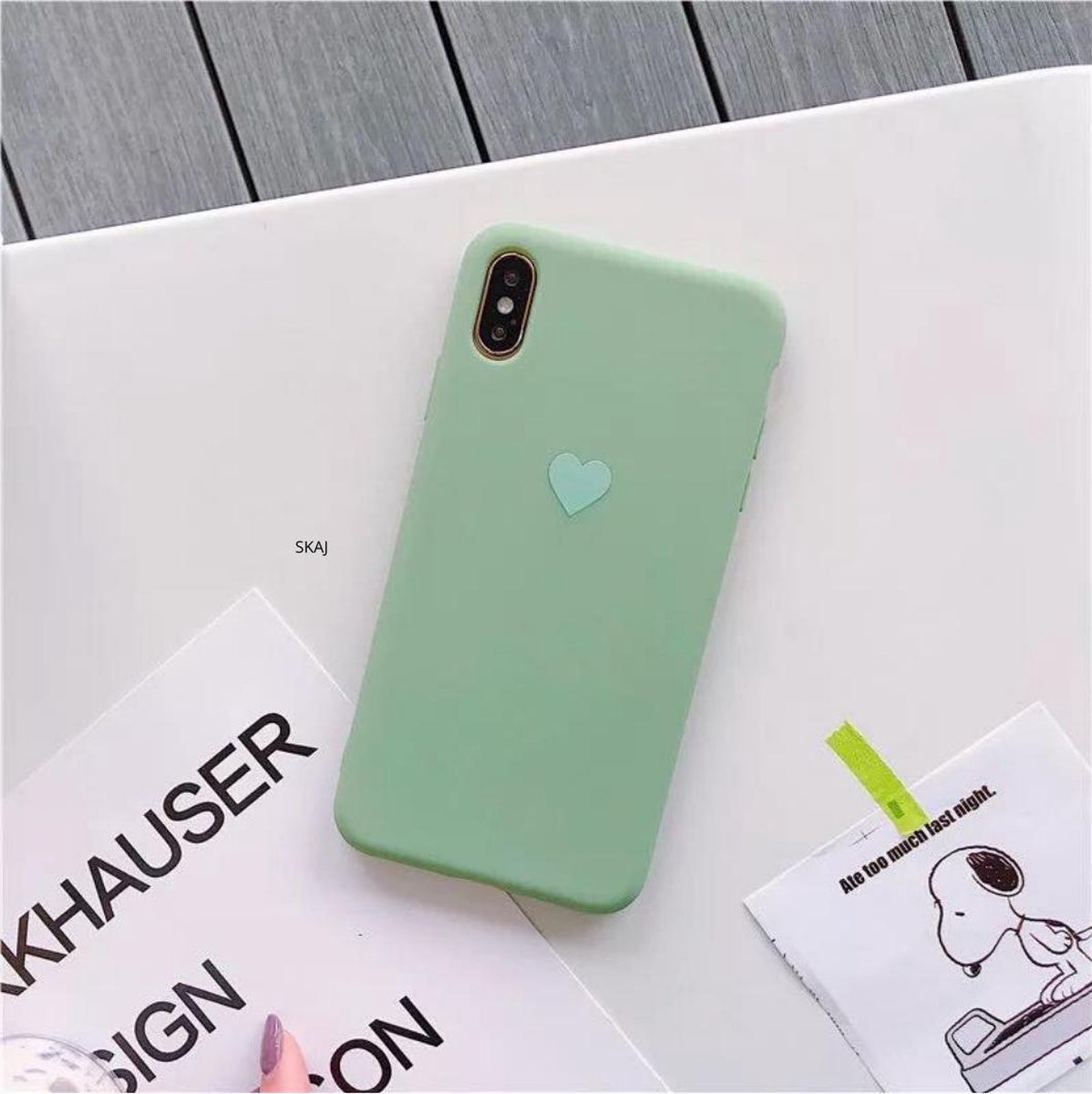 Telefoonhoesje voor iPhone 7 en iPhone 8 - Soft Touch Siliconen Smartphone Case - Back Cover - Groen