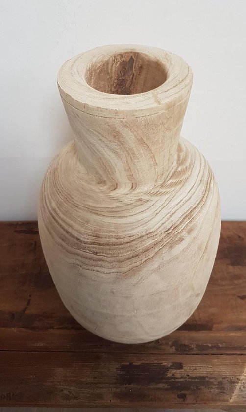 Verbinding De onze Dageraad Grote houten vaas voor kunstbloemen | bol.com