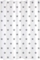 GELCO DESIGN Douchegordijn - 180x200 cm - Sterrenpatroon - Wit en grijs