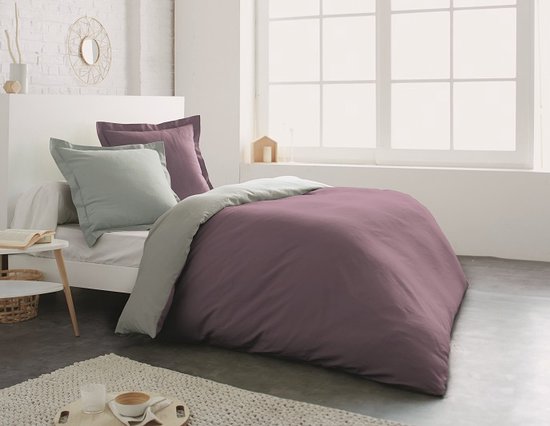 Homéé dekbedovertrekset aqua bloemen tweepersoons 200x200/220 2 slopen 100% katoen
