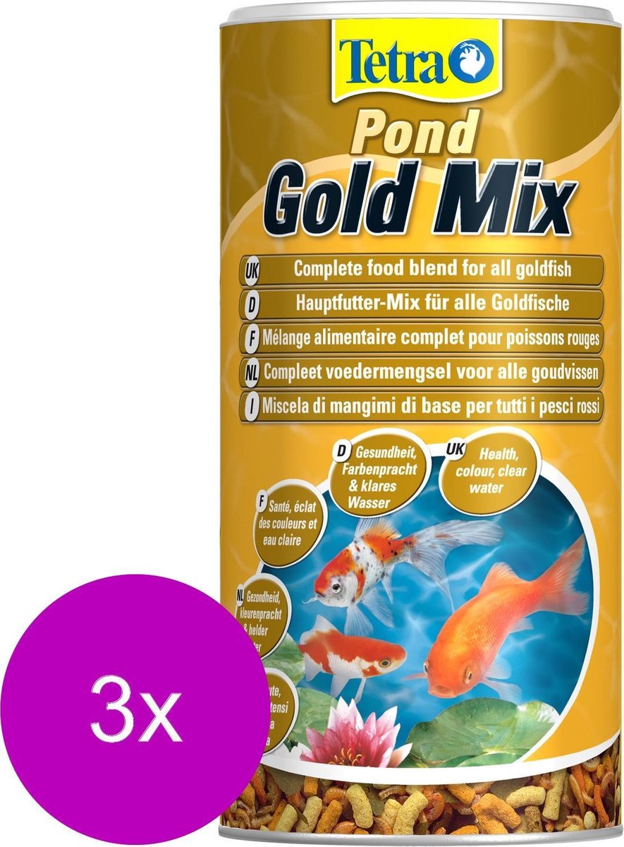 Tetra Pond Gold Mix Goudvissenvoer - Vijvervoer - 3 x 1 l