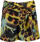 Le Chic Shorts Leopard Fabric Belt Green Victory