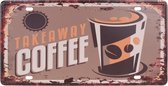 Amerikaans nummerbord - takeaway coffee