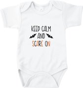Romper Keep calm and scare on Wit 50/56