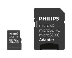 Philips FM32MP45B - Micro SDHC kaart 32GB incl. adapter - Class 10 - UHS-I U1