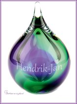 Urnen met naam en/of symbool-Urn-Urn voor as-Urn Mens-Urn Dierbare-Urn Hond-Urn kat-Herdenken-Herinneringsglas-Kristalglas-Zandstralen met naam en/of symbool-Urn voor crematie as-G