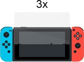 Geschikt voor Nintendo Switch Accessoires - Geschikt voor Nintendo Switch Screenprotector Glas - 3 stuks