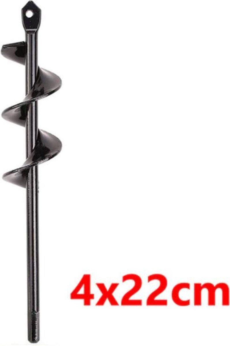 WERHE® Profi-boormachine massief staal, grondboor voor boormachine 60 mm dubbele schacht extreem robuust met SDS Plus adapter - heiboor putboor precieze boorpunt