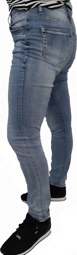 Monday Premium super high elasticity stretch jeans denim met strass studs -  Maat 38 | bol.com