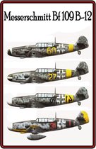 Wandbord - Messerschmitt Bf 109 B-12 -20x30cm-