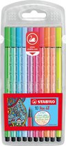Fijne markeerstiften - STABILO Pen 68 etui - 10 kleuren