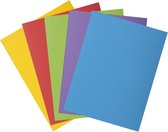 5x ROCK''S 210 -Pak van 50 dossiermappen 210g/m2 met 1 klep - 24x32cm A4 -, Geassorteerd