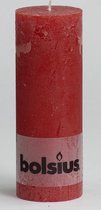 Bolsius Rustiek Stomp -  190x68mm -  rood - 4 Stuks