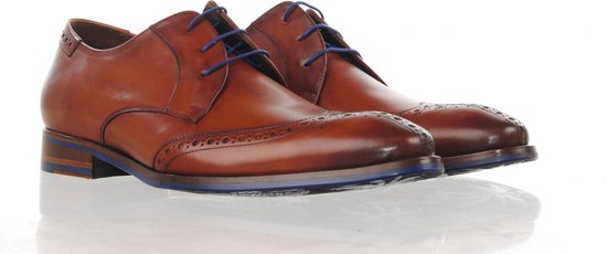 Floris Van Bommel cognac veterschoen \