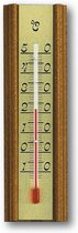 Thermometer buiten en binnen - TFA Bruin Klassiek