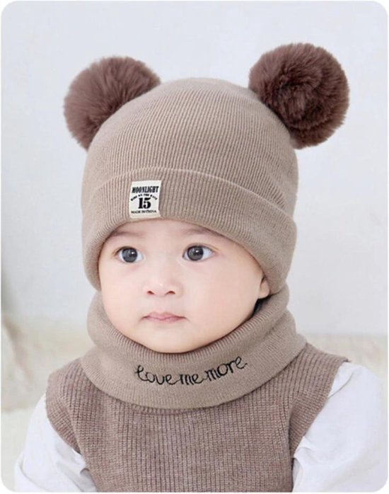 Luxe Baby Sjaal / Muts Set - Winterkleding - Kinderkleding - Pluche -  Winter Warm -... | bol.com