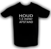 T-shirt Houd 1,5 meter afstand maat XXXL
