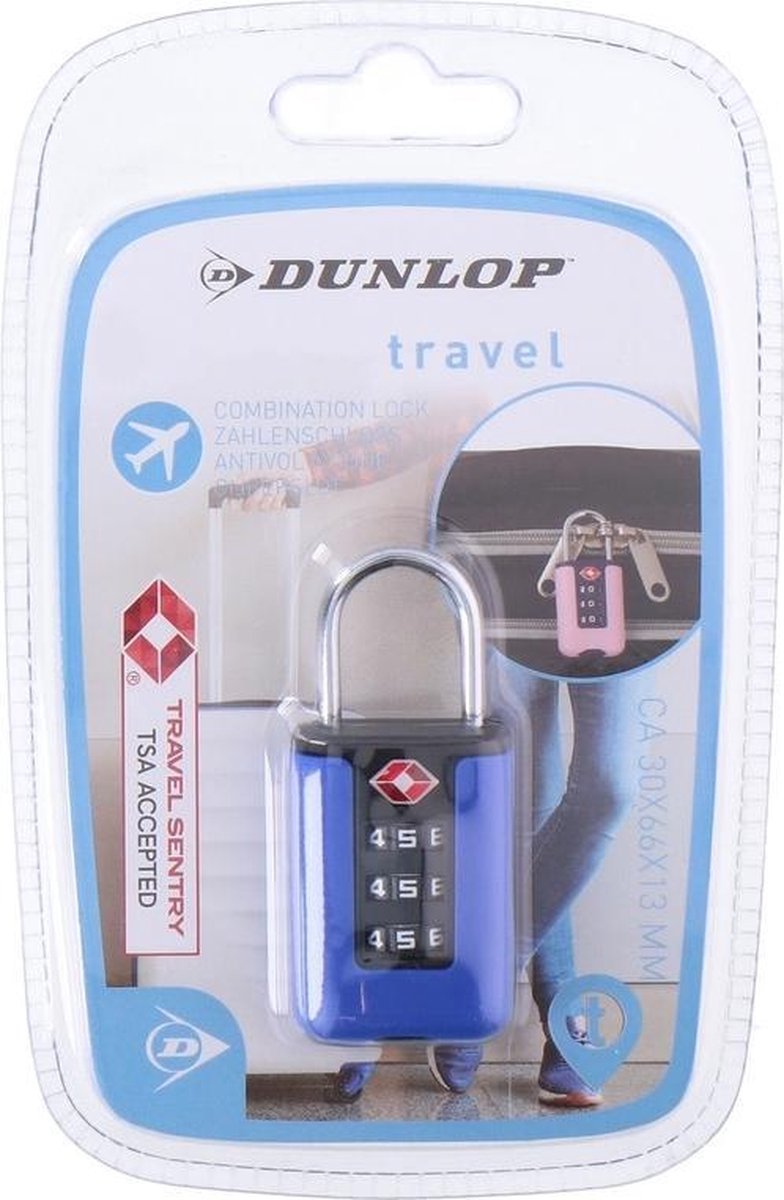 2x Reistassen/koffers bagageslot met TSA cijferslot blauw - Handbagage sloten