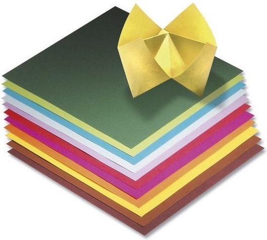200x vouwblaadjes/vouwpapier gekleurd 15 x 15 cm -... | bol.com