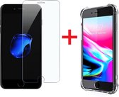 HGA Apple iPhone 8 Plus / 7 Plus Screenprotector Tempered Glass + Anti Shock Hoesje