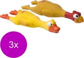 Adori Latex Toy Vogel Met Pieper - Hondenspeelgoed - 3 x 26 cm Assorti