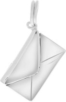 Zilveren hanger envelop met losse brief