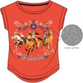 Spirit Riding Free t-shirt - rood - maat 116 cm / 6 jaar