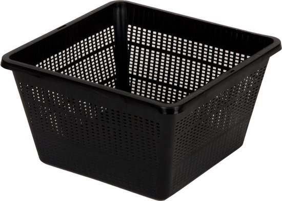 PLANTMAND PLASTIC 19X19 CM (5 stuks) - vijvermand - basket - vierkant