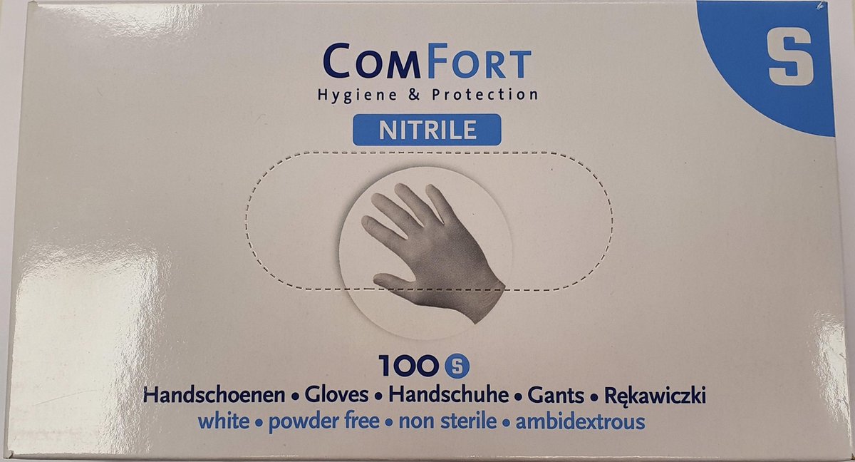 Goedkoopste Comfort Hygiene en Protection Latex Handschoenen Wit Ongepoederd Medium 100 Stuks - Maat S