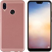 Hoes Mesh Holes voor Huawei P20 Lite Rosé Goud