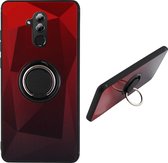 BackCover Ring / Magneet Aurora Huawei Mate 20 Lite Rood+Zwart