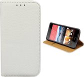 Bookcase PU Lederlook voor HTC Desire 830 Wit