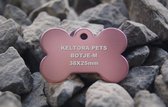 Keltora Pets Aluminium Hondenpenning Botje Pink KPBNPK-M